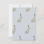 エレガントで青い洗礼または《キリスト教》洗礼式や命名式の招待状 招待状 (裏面)