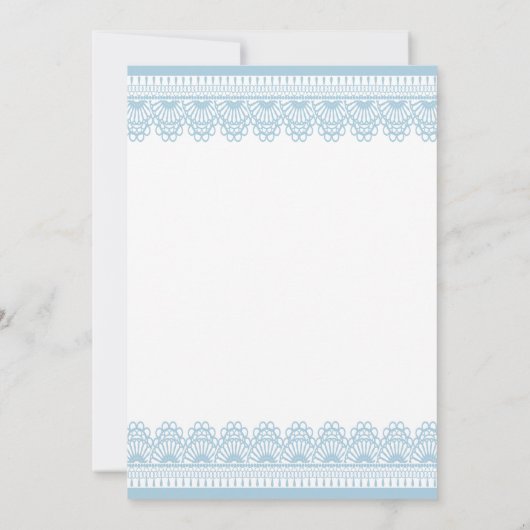 エレガントで青い洗礼または《キリスト教》洗礼式や命名式の招待状 招待状 (裏面)