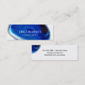 エレガントで青い瑪瑙の卒業の名前の挿入物 コーリングカード (正面/裏面)