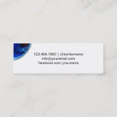 エレガントで青い瑪瑙の卒業の名前の挿入物 コーリングカード (裏面)