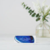 エレガントで青い瑪瑙の卒業の名前の挿入物 コーリングカード (スタンド正面)