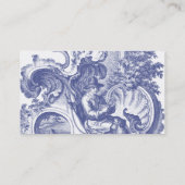 エレガントで青くフランスのなバロック式のToile 名刺 (裏面)