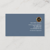 エレガントで青く精力的で幾何学的な形の販売 名刺 (裏面)