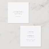 エレガントで頭が切れるな正方形のデザインの贅沢でモダンな平野 スクエア名刺 (正面/裏面)