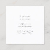 エレガントで頭が切れるな正方形のデザインの贅沢でモダンな平野 スクエア名刺 (裏面)