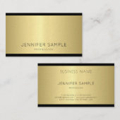 エレガントで魅力的なデザインのモダンな金ゴールドのトレンディーの贅沢 名刺 (正面/裏面)