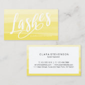 エレガントで黄色い水彩画ブラシストローク鞭 名刺 (正面/裏面)