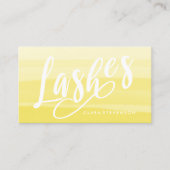 エレガントで黄色い水彩画ブラシストローク鞭 名刺 (正面)