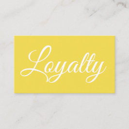 エレガントで黄色くモダンなロイヤリティカード 名刺