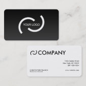 エレガントで黒いカード。 あなた自身のロゴとカスタマイズ 名刺 (正面/裏面)