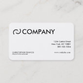 エレガントで黒いカード。 あなた自身のロゴとカスタマイズ 名刺 (裏面)