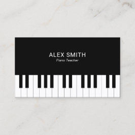 エレガントで黒いピアノの教師の名刺 名刺