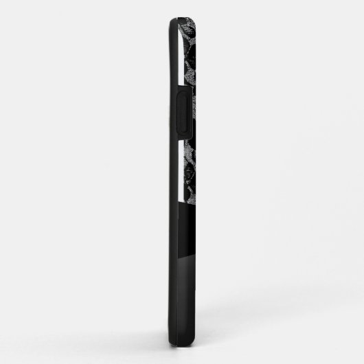 エレガントで黒いレースのパーソナライズなiPhoneの場合 Case-Mate iPhoneケース (裏面/右)
