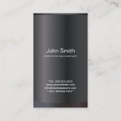 エレガントで黒い会計士の名刺 名刺 (裏面)