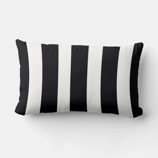 エレガントで黒い及び白のストライプの腰神経のアクセントの枕 ランバークッション (裏面)