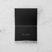 エレガントで黒い及び銀製のダイヤモンドのサンキューカード サンキューカード (内部)