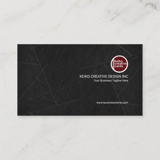 エレガントで黒い落書きグランジなCEOの議長 名刺 (裏面)