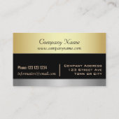 エレガントで黒い金ゴールドおよび銀製のプロフェッショナル 名刺 (裏面)