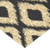 エレガントで黒い金ゴールドのグリッターの種族パターン テーブルクロス (アングル)