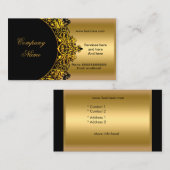 エレガントで黒い金ゴールドのブティック 名刺 (正面/裏面)
