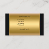 エレガントで黒い金ゴールドのブティック 名刺 (裏面)