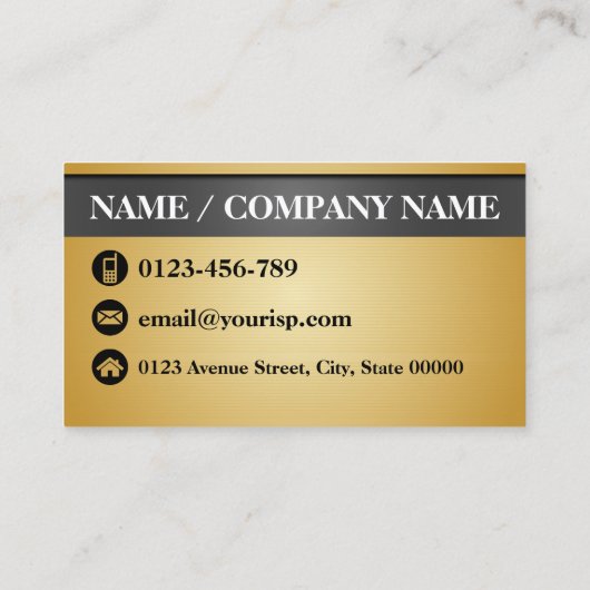 エレガントで黒い金ゴールドのヘアーサロン(個人化して下さい) 名刺 (裏面)