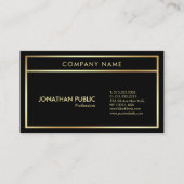 エレガントで黒い金ゴールドのモダンな専門の平野 名刺