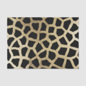 エレガントで黒い金ゴールドのモダンのアニマルプリント 薄葉紙 (正面)