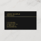 エレガントで黒い金ゴールドの専門のモダンなモノグラム 名刺 (裏面)