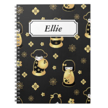 エレガントで黒い金日本のな人形