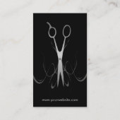 エレガントで黒くフェイクな銀製の美容師 名刺 (裏面)