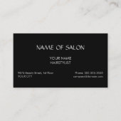 エレガントで黒くフェイクな銀製の美容師 名刺 (正面)