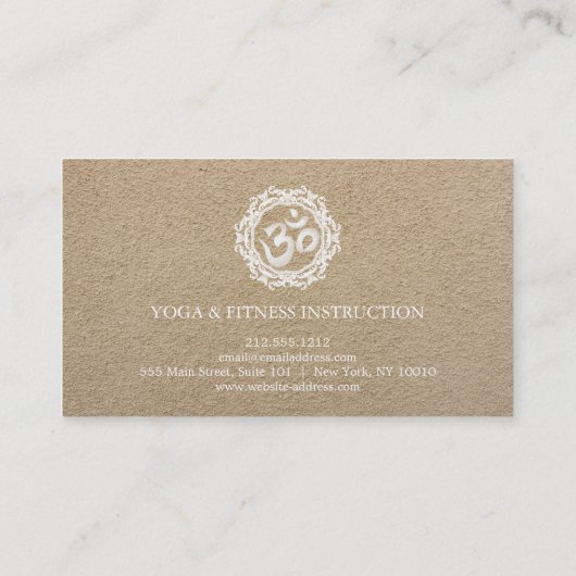 エレガントで黒く及び白い曼荼羅の芸術のロゴのヨガ 名刺 (裏面)