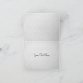 エレガントで黒く及び白くシックなダマスク織のサンキューカード サンキューカード (内部)