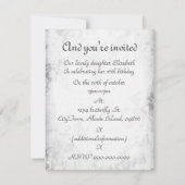 エレガントで黒く王室のな蝶菓子16 招待状 (裏面)