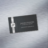 エレガントで黒く、銀製のプロフェッショナル マグネット名刺 (インサイチュ)