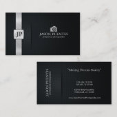 エレガントで黒く、銀製の専門のカメラマン 名刺 (正面/裏面)