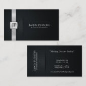エレガントで黒く、銀製の専門のカメラマン 名刺 (正面/裏面)