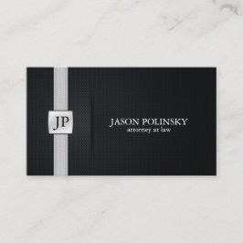 エレガントで黒く、銀製の弁護士 名刺