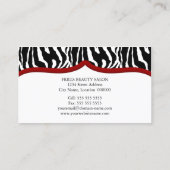 エレガントで、はっきりしたなシマウマのプリント 名刺 (裏面)