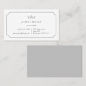 エレガントで、シンプルでクラシックなフレーム 名刺 (正面/裏面)