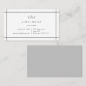 エレガントで、シンプルでクラシックなフレーム 名刺 (正面/裏面)