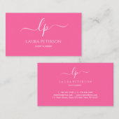 エレガントで、シンプルな手書きの原稿の書道 名刺 (正面/裏面)