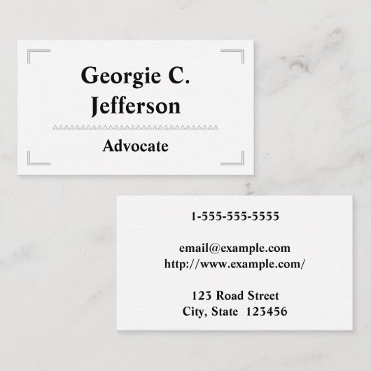 エレガントで、シンプルな支持者の名刺 名刺 (正面/裏面)