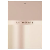 エレガントで、スタイリッシュなばら色の金ゴールドの茶色 クリップボード (裏面)