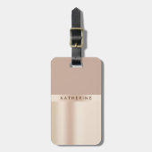 エレガントで、スタイリッシュなばら色の金ゴールドの茶色 ラゲッジタグ (正面縦)