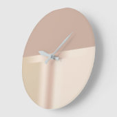 エレガントで、スタイリッシュなばら色の金ゴールドの茶色 ラージ壁時計 (傾斜)