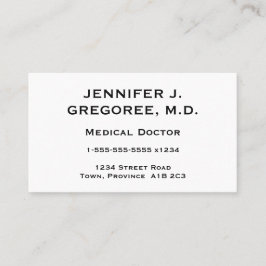 エレガントで、ミニマルな医者名刺 名刺