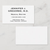 エレガントで、ミニマルな医者名刺 名刺 (正面/裏面)