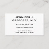 エレガントで、ミニマルな医者名刺 名刺 (正面)